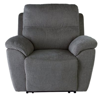 An Image of Argos Home Sandy Fabric Power Recliner Chair - Silver