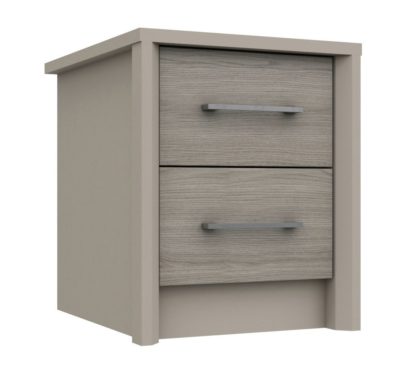 An Image of Lancaster 2 Drawer Bedside Table - Grey