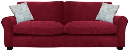 An Image of Argos Home Tammy 4 Seater Fabric Sofa - Wine