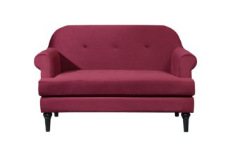 An Image of Habitat Whitney 2 Seater Velvet Sofa - Cranberry