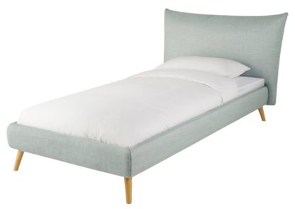 An Image of Habitat Marshmallow Single Bed Frame - Grey