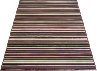An Image of Maestro Fine Stripe Rug - 80x150cm - Plum
