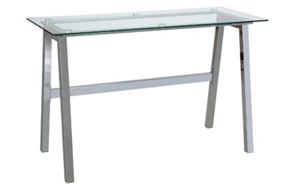 An Image of Habitat Mirano Office Desk - Clear Glass