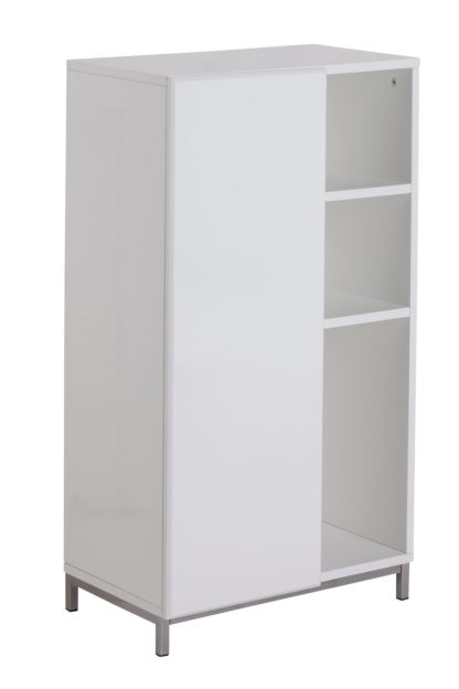 An Image of Argos Home Gloss Double Unit - Grey