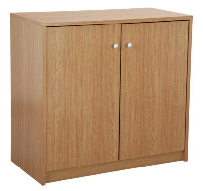 An Image of Habitat 2 Door Sideboard - Oak Effect