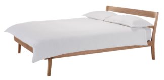 An Image of Habitat Tatsuma Double Bed Frame - Ash