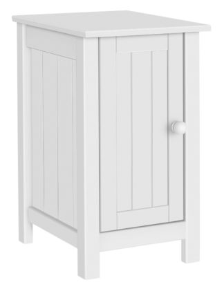 An Image of Habitat Scandinavia Slim Bedside Table - White