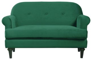 An Image of Habitat Whitney 2 Seater Velvet Sofa - Green