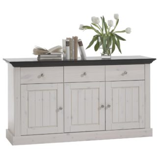 An Image of Monaco White Sideboard White