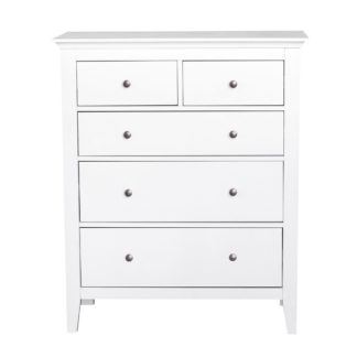 An Image of Lynton White 5 Drawer Chest White