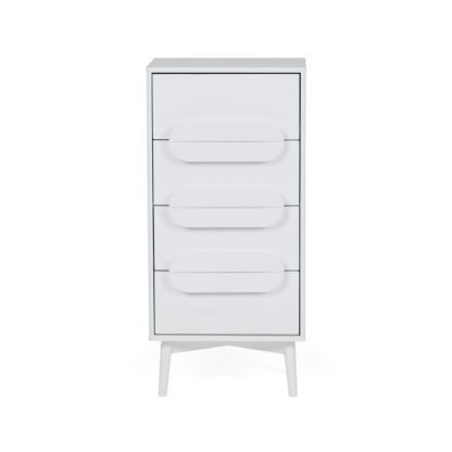 An Image of Anders 4 Drawer Tallboy White