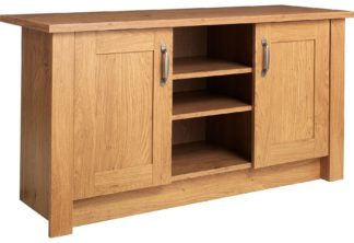 An Image of Argos Home Ohio 2 Door Low Sideboard & TV Unit - Oak Effect