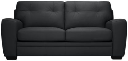 An Image of Argos Home Raphael 2 Seater Leather Mix Sofa bed - Black