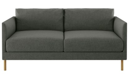 An Image of Habitat Hyde 2 Seater Fabric Sofa - Charcoal