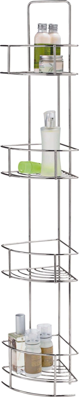 An Image of Argos Home 4 Tier Wire Corner Unit - Chrome