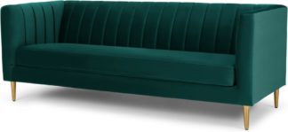 An Image of Amicie 3 Seater Sofa, Seafoam Blue velvet