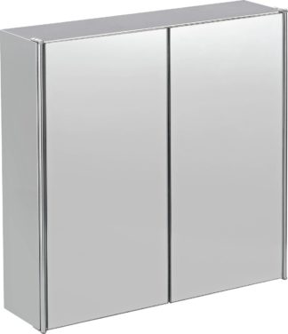 An Image of Argos Home Stainless Steel 2 Door Mirrored Cabinet
