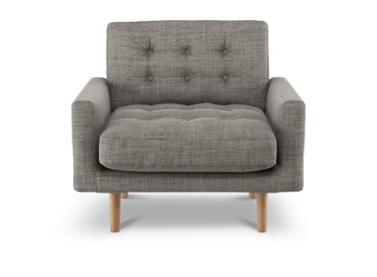 5fd47da3dd7eaebff02a951d6972961bbbfe67c86000970693e5944238859b97.jpg An Image of Habitat Fenner Black And White Italian Woven Fabric Armchair