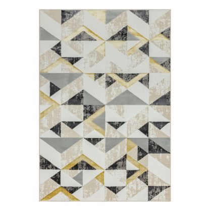 An Image of Asiatic Orion Abstract Rectangle Rug - 80x150cm - Grey