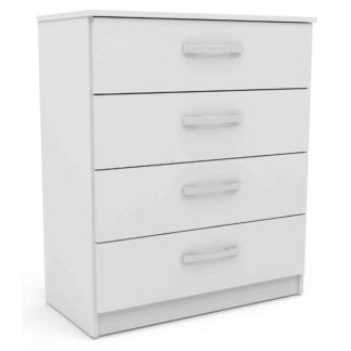 An Image of Lynx White 4 Drawer Chest Grey/White
