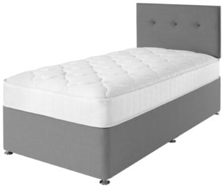 An Image of Argos Home Dalham Memory Grey Divan - Single