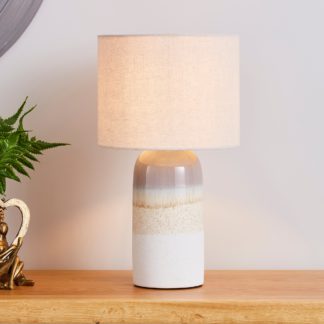 An Image of Audre Ceramic Glaze Table Lamp Natural