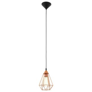 An Image of Eglo Tarbes Pendant Light - Copper