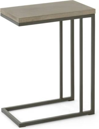 An Image of Edson Garden Side Table, Cement and Metal