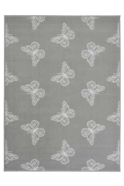 An Image of Homemaker Adorn Flutter Rug - 80x150cm - Grey
