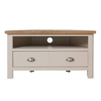 An Image of Reese Corner TV Unit Grey and Brown