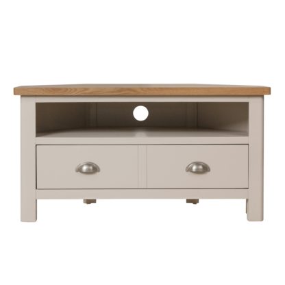 An Image of Reese Corner TV Unit Grey and Brown