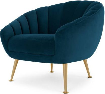 An Image of Primrose Accent Armchair, Petrol Teal Velvet