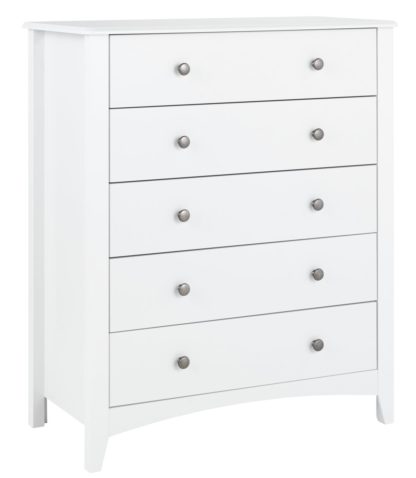 An Image of Argos Home Minato 5 Drawer Chest - White