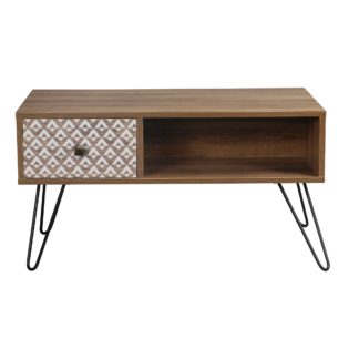 An Image of Casablanca Coffee Table Brown and White