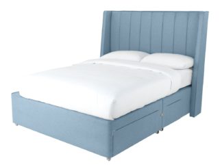 An Image of Sleepeezee 2000 Hybrid Double 4 Drawer Divan - Blue