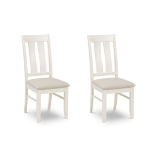 An Image of Pembroke Set of 2 Dining Chairs White Cream