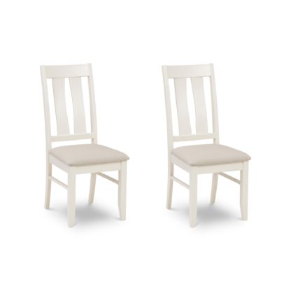 An Image of Pembroke Set of 2 Dining Chairs White Cream