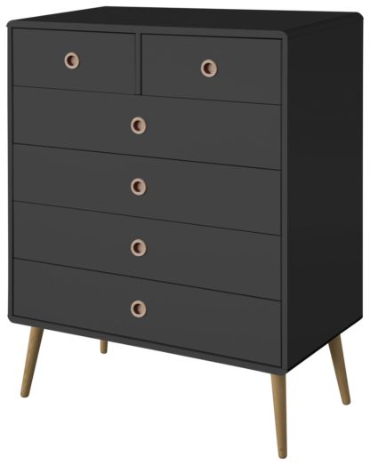 An Image of Softline 4+2 Drawer Chest of Drawers - Black