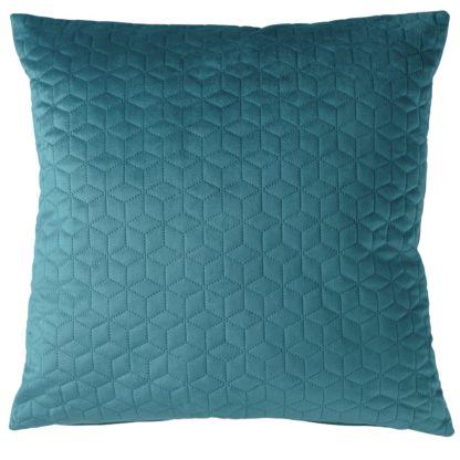 An Image of Argos Home Velvet Pinsonic Luxe 50x50cm Cushion - Smoke Grey