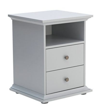 An Image of Habitat Heathland 2 Drawer Bedside Table - Grey