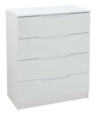 An Image of Legato 4 Drawer Chest - White Gloss