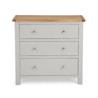 An Image of Bromley Grey 3 Drawer Chest Grey