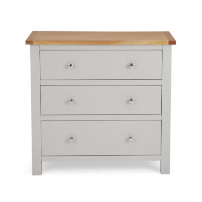 An Image of Bromley Grey 3 Drawer Chest Grey