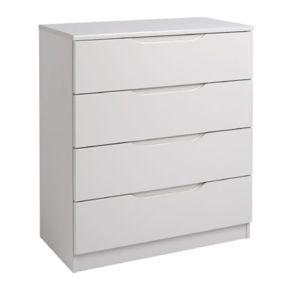 An Image of Legato Light Grey 4 Drawer Chest Cream