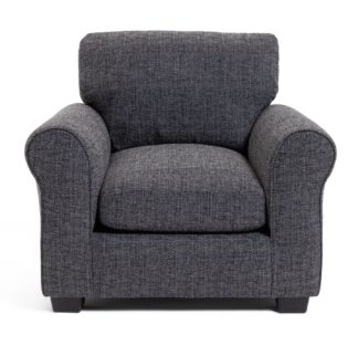 An Image of Habitat Lisbon Fabric Armchair - Charcoal