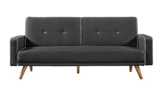 An Image of Habitat Frankie 2 Seater Clic Clac Sofa Bed - Charcoal