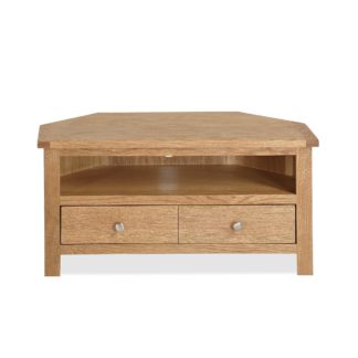 An Image of Bromley Oak Corner TV Stand Natural