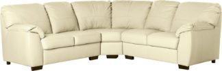 An Image of Argos Home Milano Corner Leather Sofa - Ivory