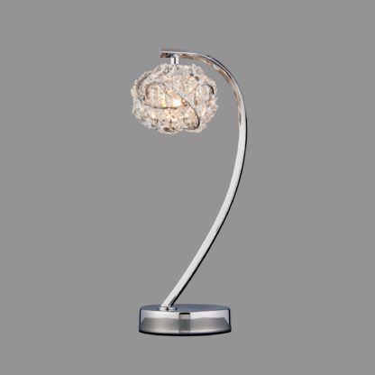 An Image of Cecilie Chrome and Glass Table Lamp Chrome