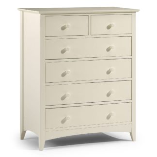 An Image of Cameo Stone White 6 Drawer Chest White
